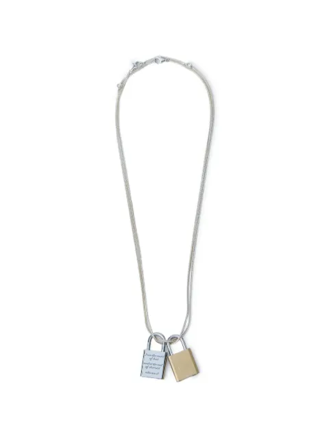 OUR LEGACY Riddle padlock-pendants chain necklace Gold A4258RBN