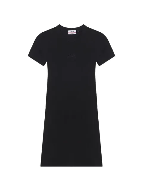 GCDS ribbed A-line dress Black C1WEQB017J103999
