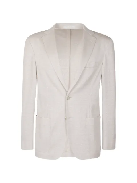 Eleventy notched-lapels single-breasted blazer Neutrals M75GIAK09TES0M17602