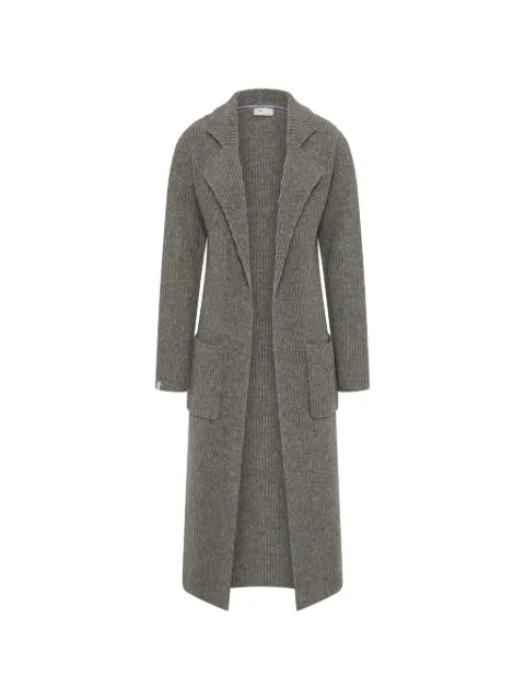 The Upside ribbed-knit wool coat Grey USW226102GREY