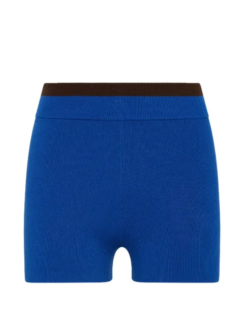 The Upside Montage Speechless ribbed-knit shorts Blue USW226127BLUE