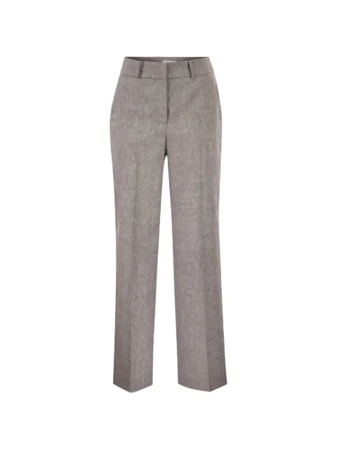 Peserico belt-loops trousers Brown A04783Z05814151