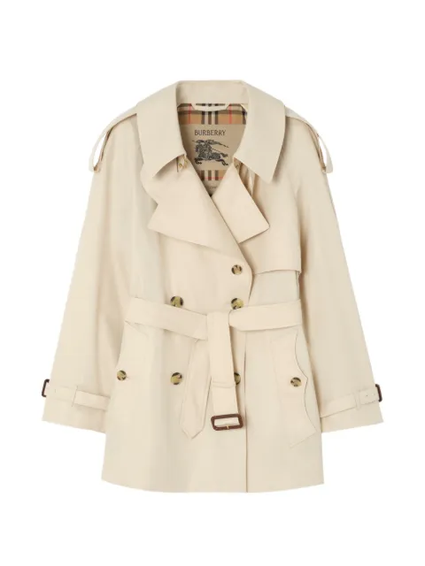 Burberry short tropical gabardine Fitzrovia trench coat Neutrals 8125768