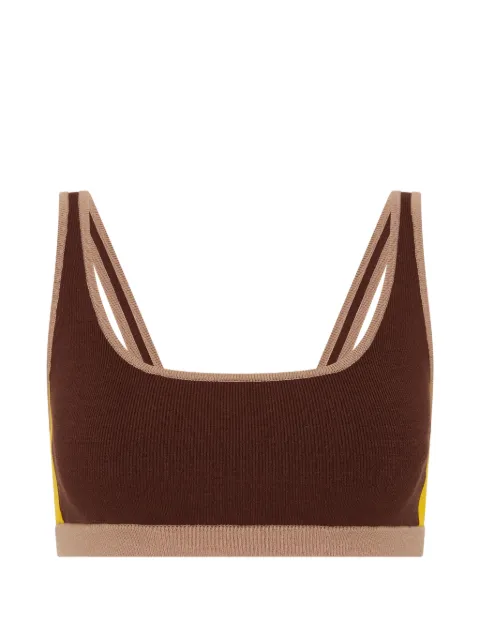 The Upside Montage Rory scoop-neck sports bra Brown USW226081
