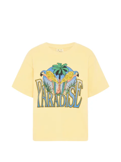 The Upside Paradise graphic-print T-shirt Yellow USW226064