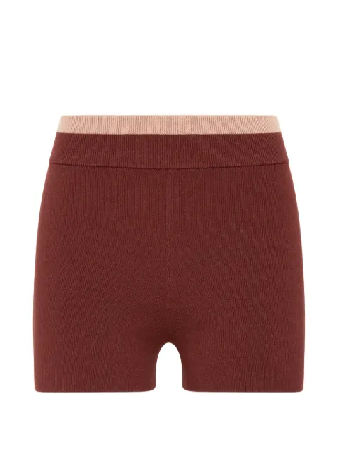 The Upside Montage side-stripe shorts Brown USW226082