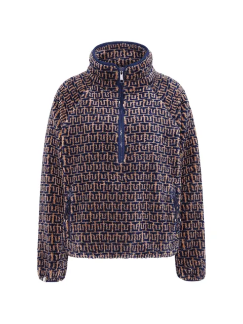 The Upside Castilla Harlow abstract zip sweater Blue USW226041ABSTRACT