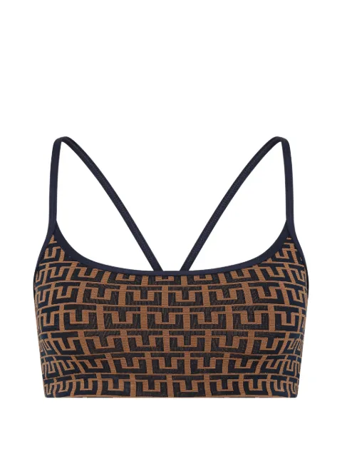 The Upside Castilla Bowie geometric-print bra Neutrals USW226043ABSTRACT