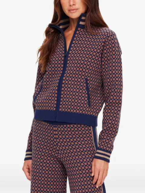 The Upside Lumiere Margot geometric-pattern track jacket Blue USW226151GEO