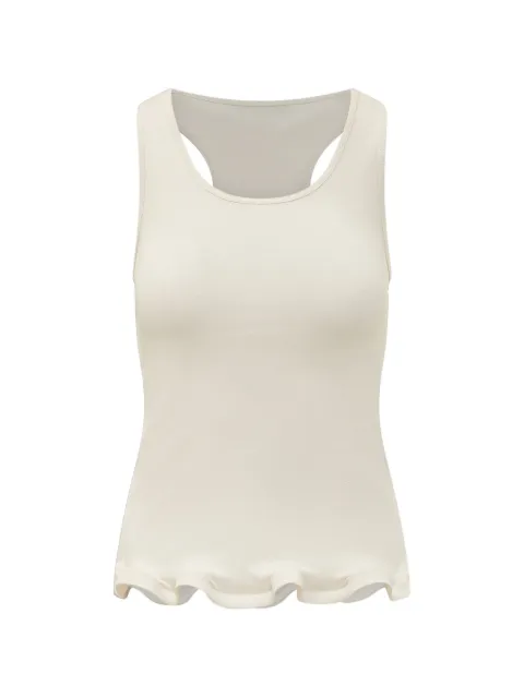 Stella McCartney frilled hem rib tank Neutrals 6J04553SQA51