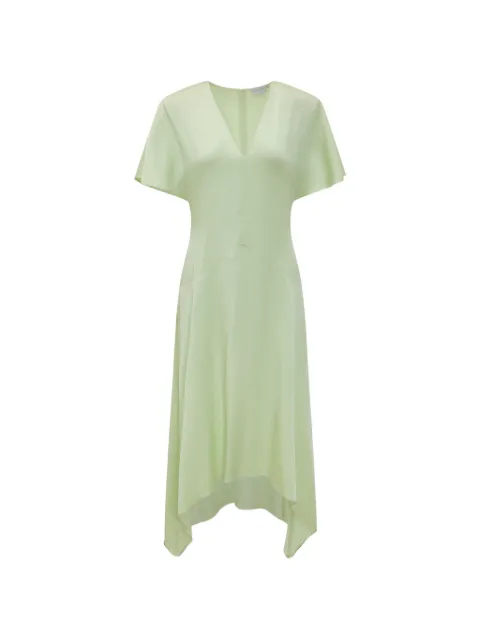 Stella McCartney satin v-neck dress Green 6A06973FU302