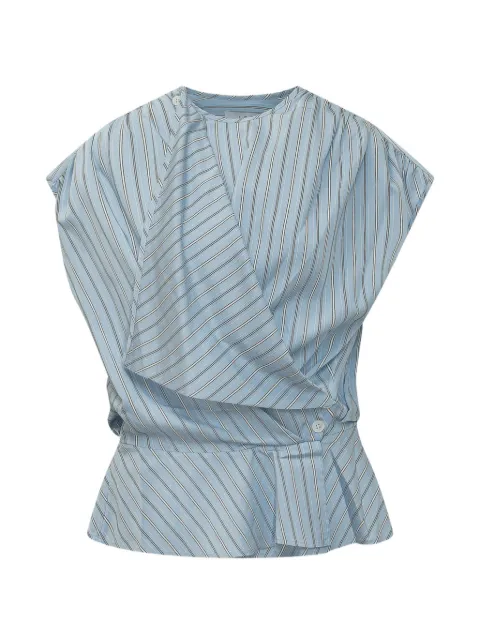 IRO striped button top Blue 26SWM16UTTOPIA