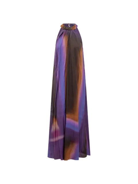MOMONÌ abstract-print halterneck dress Purple 261MMODR02526104MO