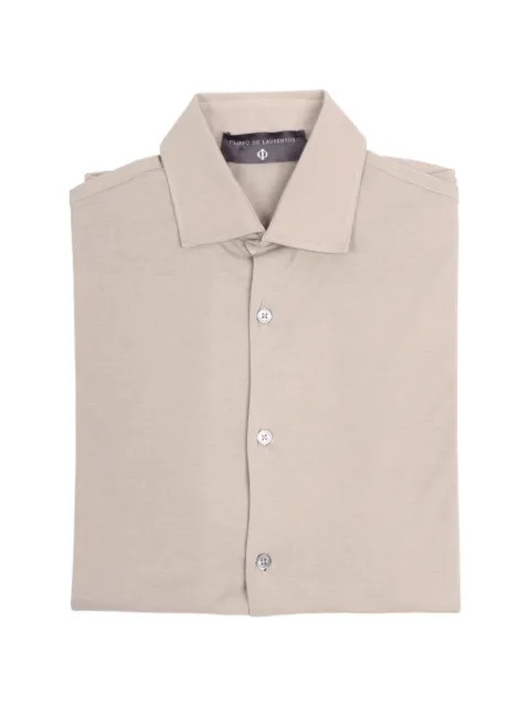 Filippo De Laurentiis long-sleeve button-up shirt Neutrals CAMLBASJCREPE