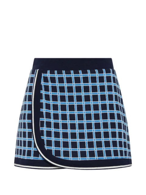 The Upside Clubhouse Reece check-pattern skort Blue USW226013CHECK