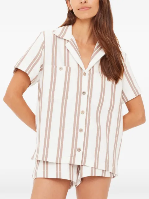 The Upside Baja Katia striped shirt White USW226061