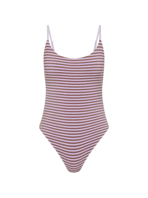 The Upside Miami Flow horizontal-stripe swimsuit Purple USW226144STRIPE