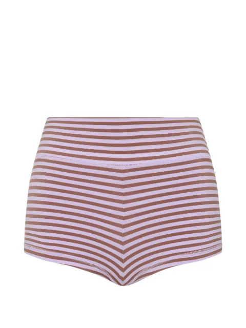 The Upside Miami Fox striped bikini shorts Purple USW226143STRIPE