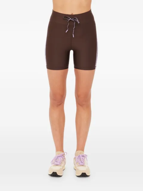 The Upside Oxford side-stripe shorts Brown USW226141BROWN