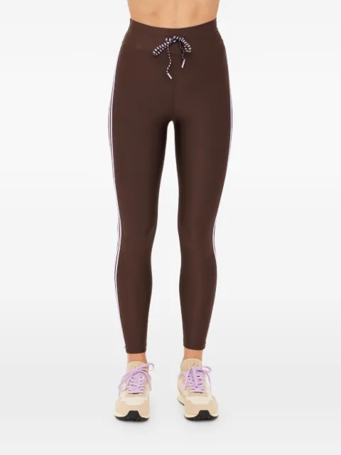 The Upside Oxford side-stripe track pants Brown USW226140BROWN