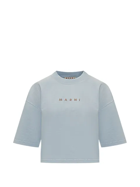 Marni cropped T-shirt Purple THJE0333GPUSCZ20