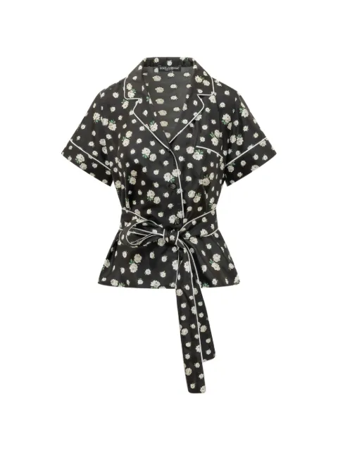 Dolce & Gabbana Vanity floral-print shirt Black F5S23TIS13H