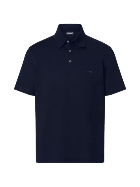 Zegna buttoned polo shirt Blue RUH348A3H794B07