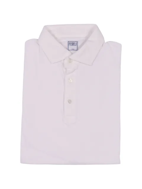Fedeli knitted polo shirt White TUF00130