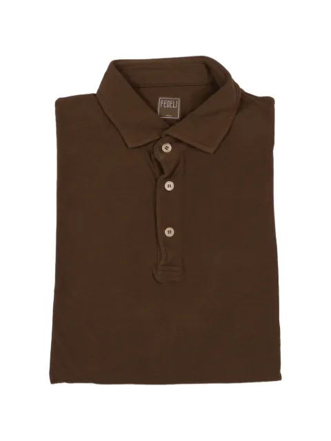 Fedeli cotton polo shirt Brown TUF00130