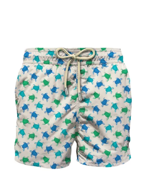 MC2 Saint Barth turtle print swim shorts Neutrals LIGHTINGMICROSTRET
