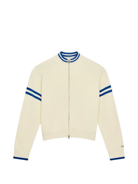 P.E Nation Odyssey striped zip cardigan Neutrals 261KJ050