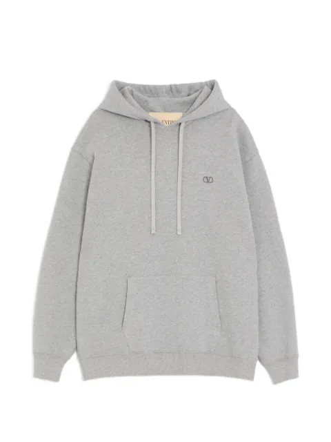Valentino Garavani VLogo embroidered hoodie Grey VMF30KBMN