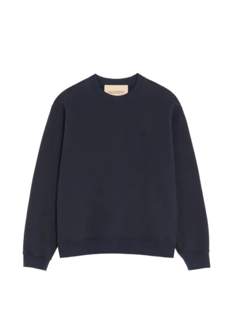 Valentino Garavani cotton sweatshirt with VLogo embroidery Blue VMF28RBMN