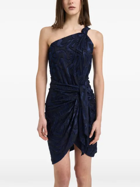 ISABEL MARANT Liliana one-shoulder fil coupé dress Blue RO1086FAD2K04I