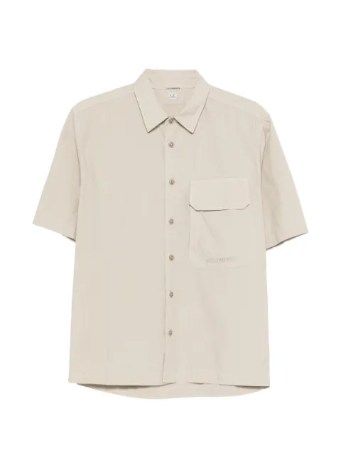 C.P. Company popeline short-sleeve shirt Neutrals 20CMSH231A005328G904