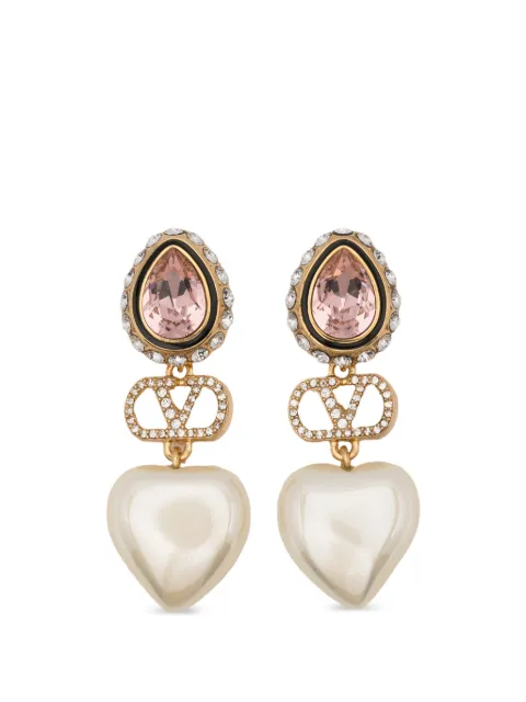 Valentino Garavani VLogo Signature crystal-embellished earrings Gold WJ0BT0NBS