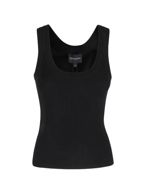 HERSKIND Morris ribbed scoop-neck tank top Black 5938106