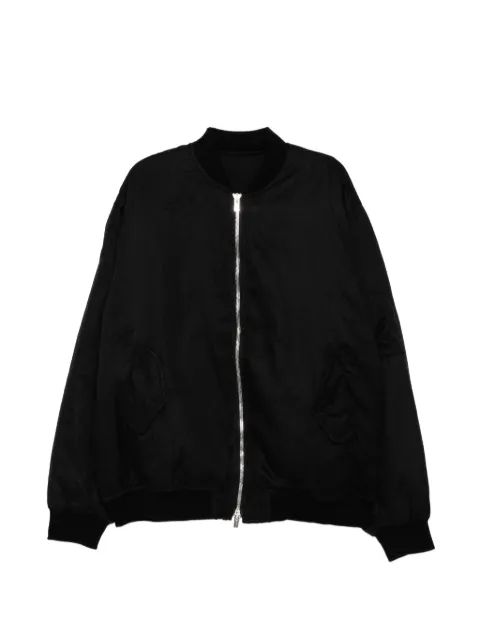A Diciannoveventitre logo-patch bomber jacket Black SS26B1