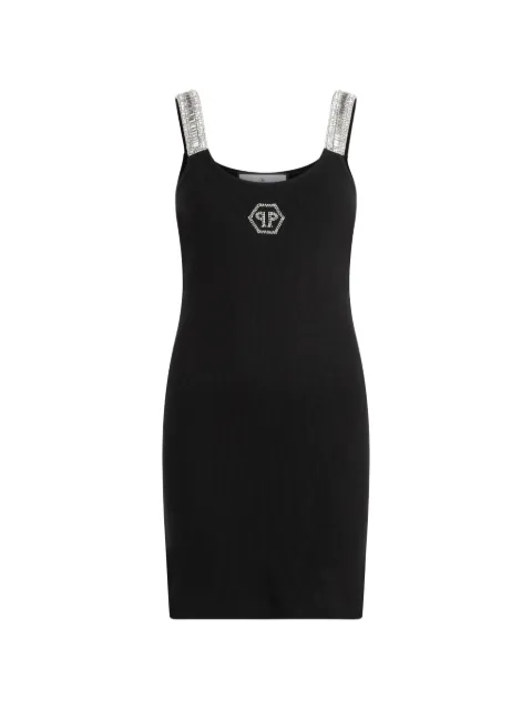 Philipp Plein strass hexagon tank dress Black PAFCWTG0685PJY002N