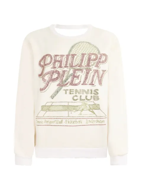 Philipp Plein Tennis Club sweatshirt White PAFCWJO1112PTE180N