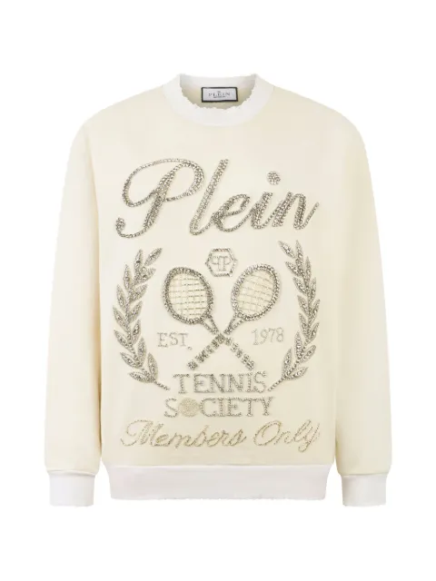 Philipp Plein chest logo sweatshirt Neutrals PAFCWJO1110PTE180N