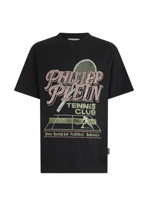 Philipp Plein Tennis Club round-neck T-shirt Black PAFCMTK9025PJY002N