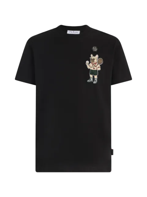 Philipp Plein patch round neck T-shirt Black PAFCMTK9010PJY002N