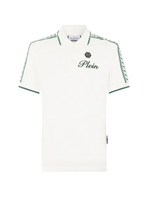Philipp Plein floral-jacquarded polo shirt Neutrals PAFCMTK8991PTE179N