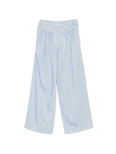 IRO stripe-pattern trousers Blue WM23ULYSE