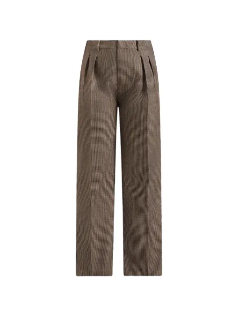 Manière De Voir Julie tailored twin pleat trousers Brown WMN4153