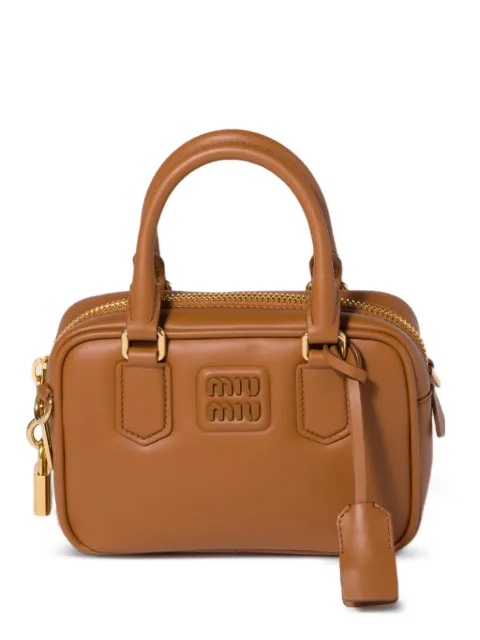 Miu Miu Arcadie leather handbag Brown 5BB123VOONACR3