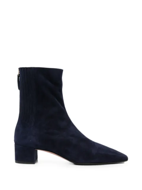 Aquazzura Saint Honoré suede ankle boots Blue SHOMIDB8SUEMZN