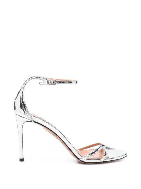Aquazzura Nuda metallic heeled sandals Silver NNDMIDS0SSYCCC