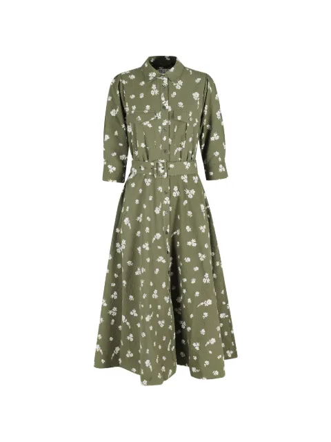 Essentiel Antwerp floral-print midi dress Green JIZO